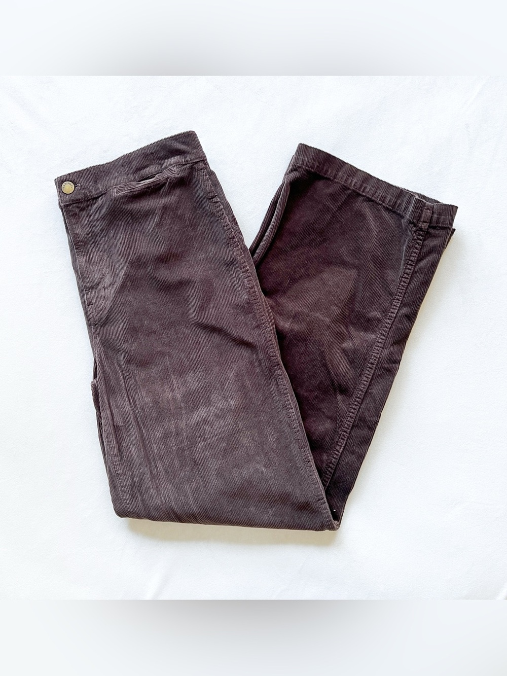 Madewell Chocolate Brown Corduroy Trousers Pants - Size 28